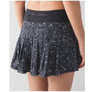 Lululemon Circuit Breaker Skirt in Splatter White Black